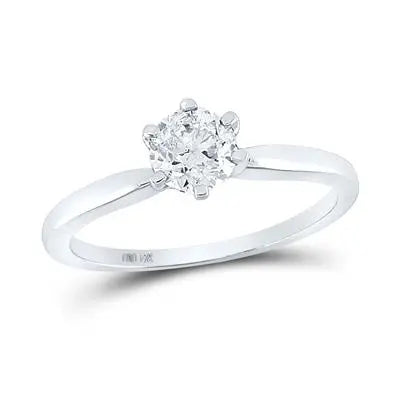 Round Diamond Solitaire Supreme Bridal Ring 3/4 Cttw (Certified) Miral Jewelry