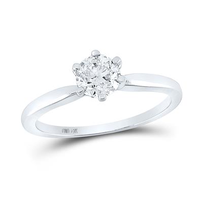 Round Diamond Solitaire Supreme Bridal Ring 3/4 Cttw (Certified)