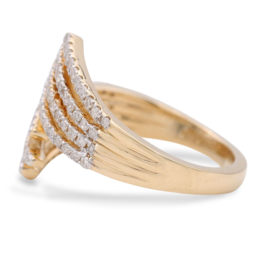 Yellow Gold 14k Fashion Diamond Fashion Ring With 0.70Tw Round Diamonds