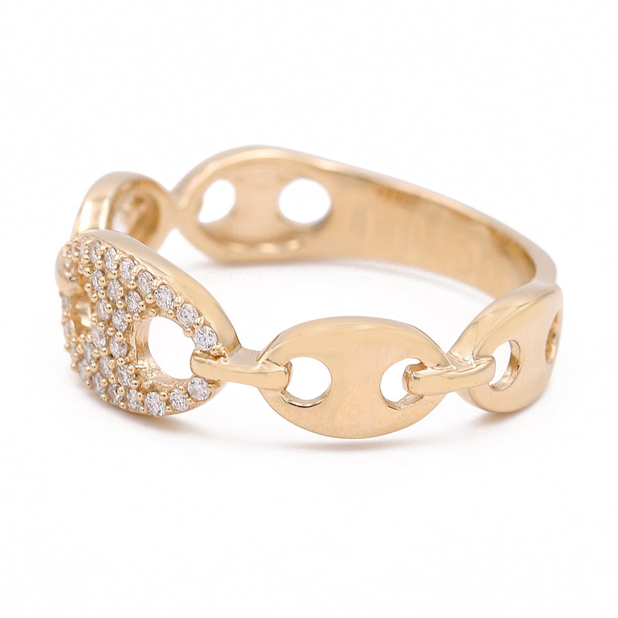 Yellow Gold 14k Fashion Ring With Diamonds