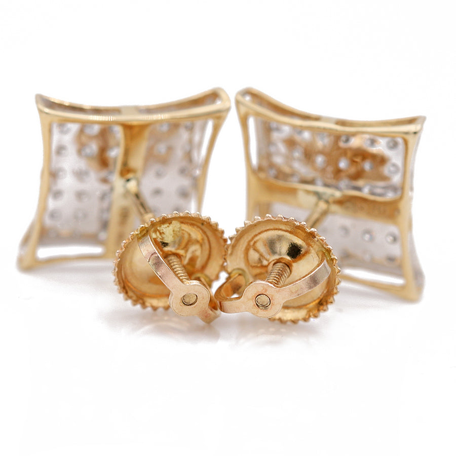 Stud Diamond Earrings micro-pave With 0.25Tw Round Diamonds
