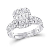 Baguette Diamond Bridal Wedding Ring Set 1-1/2 Cttw Miral Jewelry