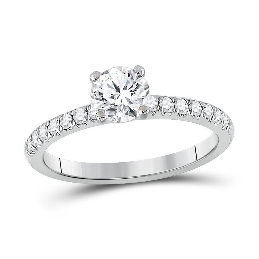 White Gold 14k Engagement Ring with 1.00ctw Round Diamonds