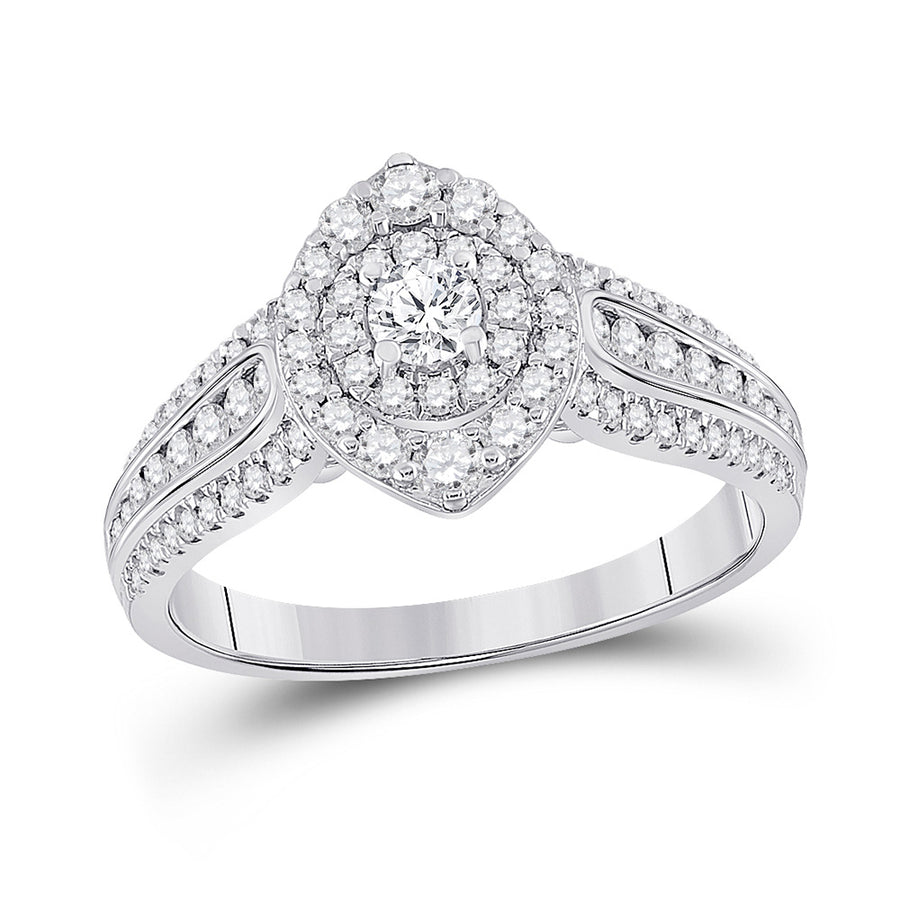 Round Diamond Halo Bridal Engagement Ring 1 Cttw (Certified)