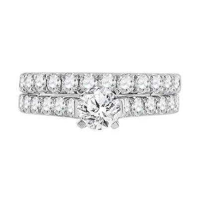 Round Diamond Bridal Wedding Ring Set 2 Cttw (Certified) Miral Jewelry