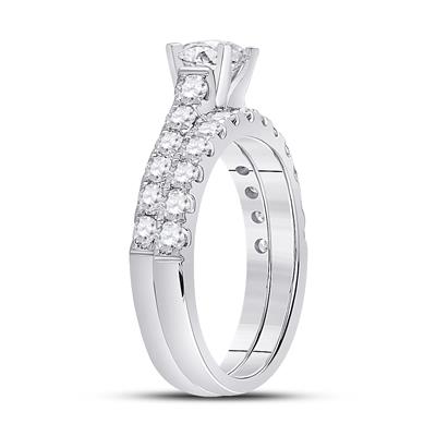 Round Diamond Bridal Wedding Ring Set 2 Cttw (Certified)