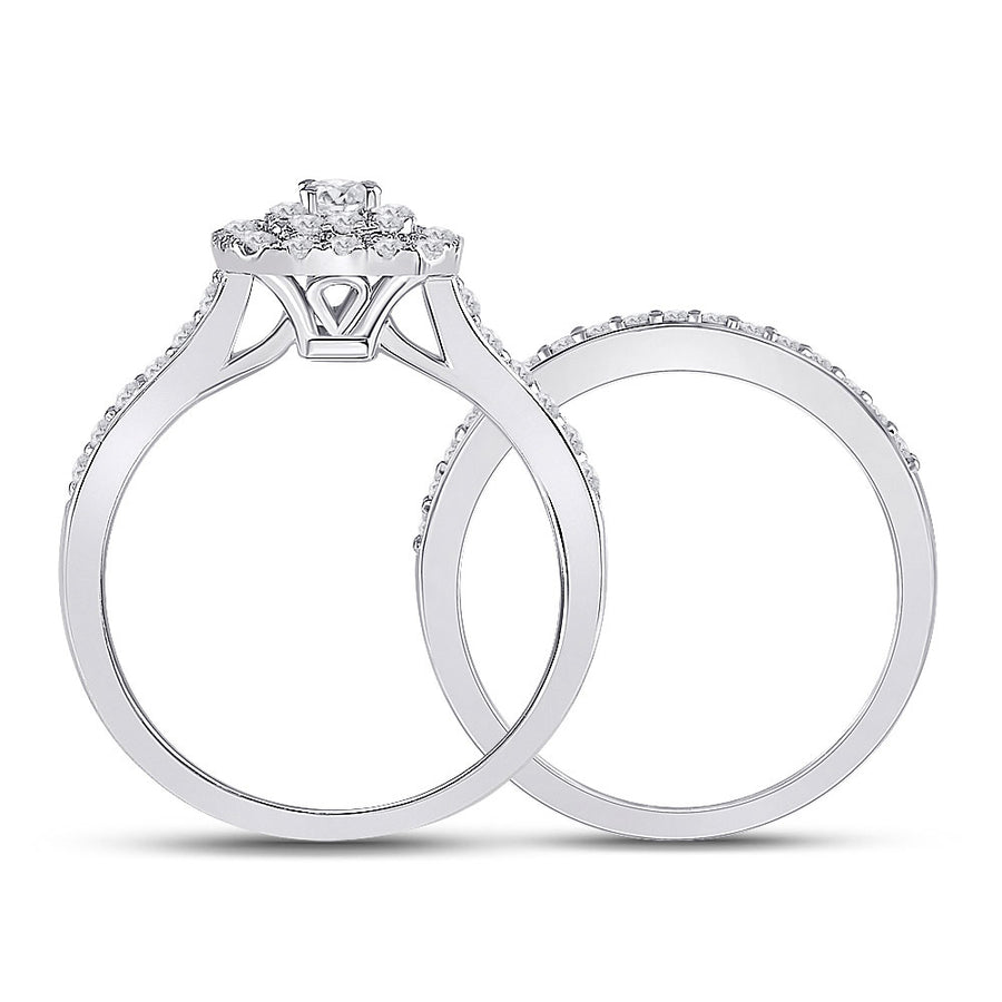 White 14 Karat Ciara Bridal Set Diamond Ring