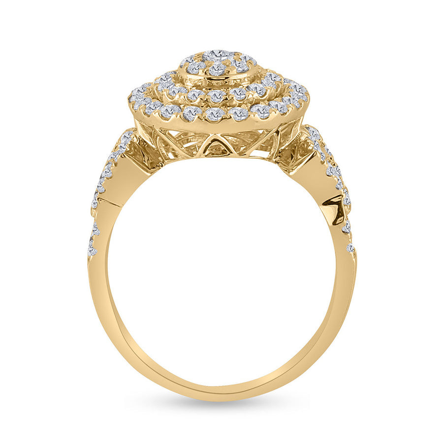 Round Diamond Bridal Wedding Ring Set 1-1/3 Cttw