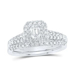 Diamond Halo Bridal Wedding Ring Set 1 Cttw (Certified) Miral Jewelry