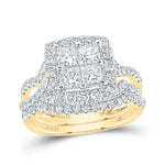 Princess Diamond Square Bridal Wedding Ring Set 2 Cttw Miral Jewelry