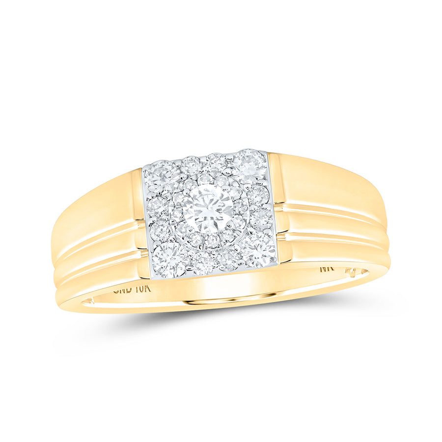 Round Diamond Solitaire Band Ring 1/2 Cttw