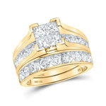 Princess Diamond Square Bridal Wedding Ring Set 3 Cttw Miral Jewelry