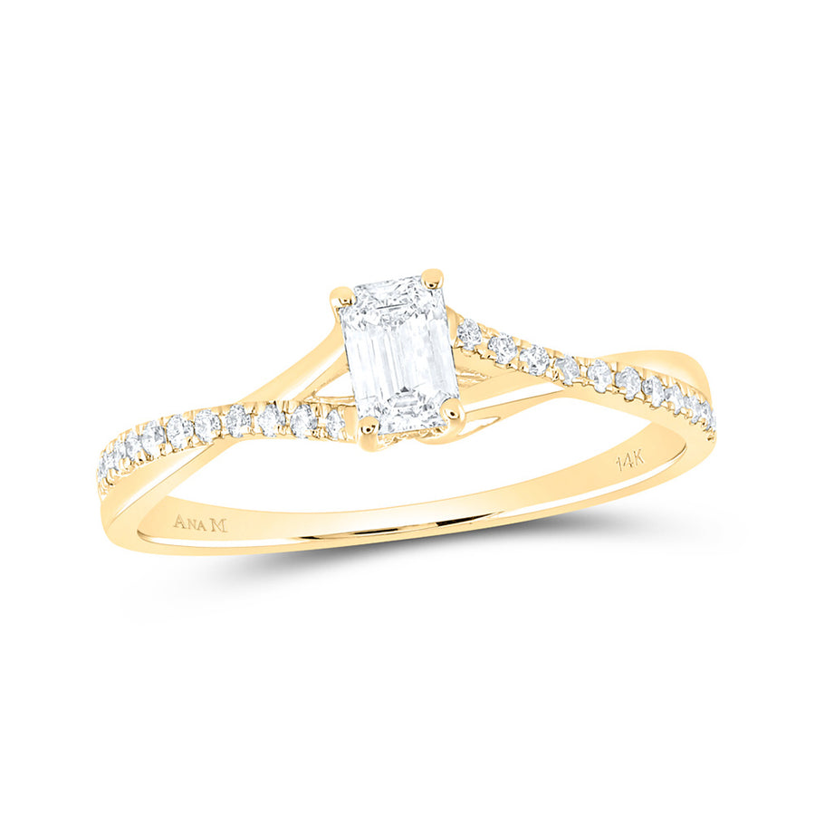 3/8ctw-dia Ana M 1/3ct-ceme Engagement Ring Certified