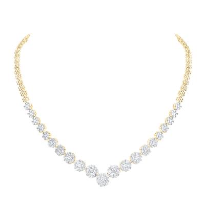 5 Ctw-dia Nke Flower Necklace (16 Inch)