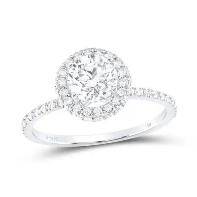 1 1/2ctw-dia Ana M 1ct-crd Engagement 1halo Ring Miral Jewelry