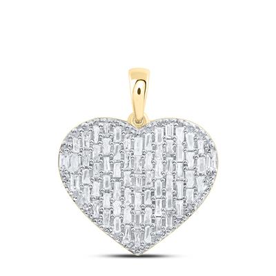3/4ctw-diamond Cn Baguette Fashion Heart Pendant