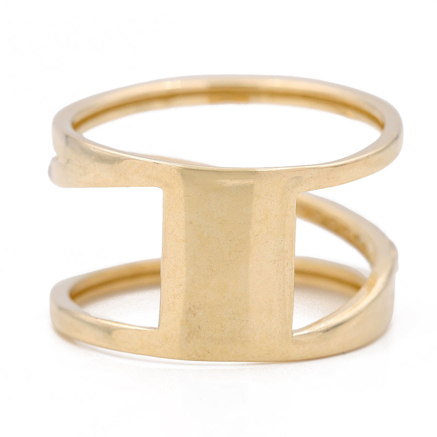 A women's Miral Jewelry Yellow Gold 14k Fashion Ring with a square shape.