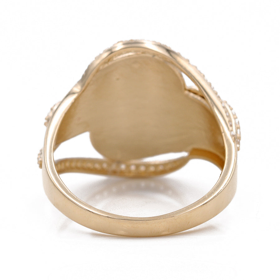 Yellow Gold 14k Fashion Ring With  Cz