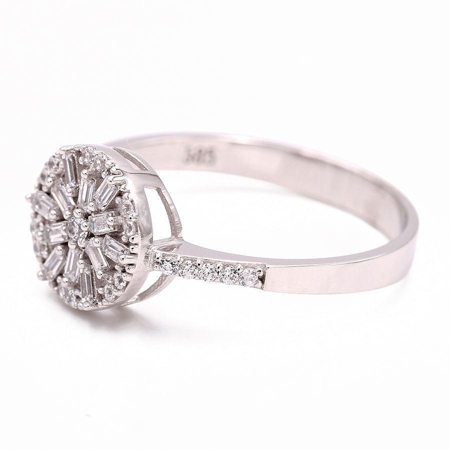 White Gold 14k Engagement Ring With Cz