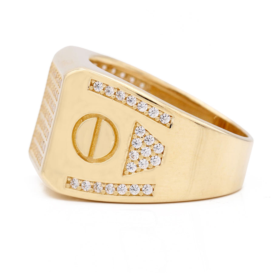 Yellow Gold 14k Fashion Ring With Cz
