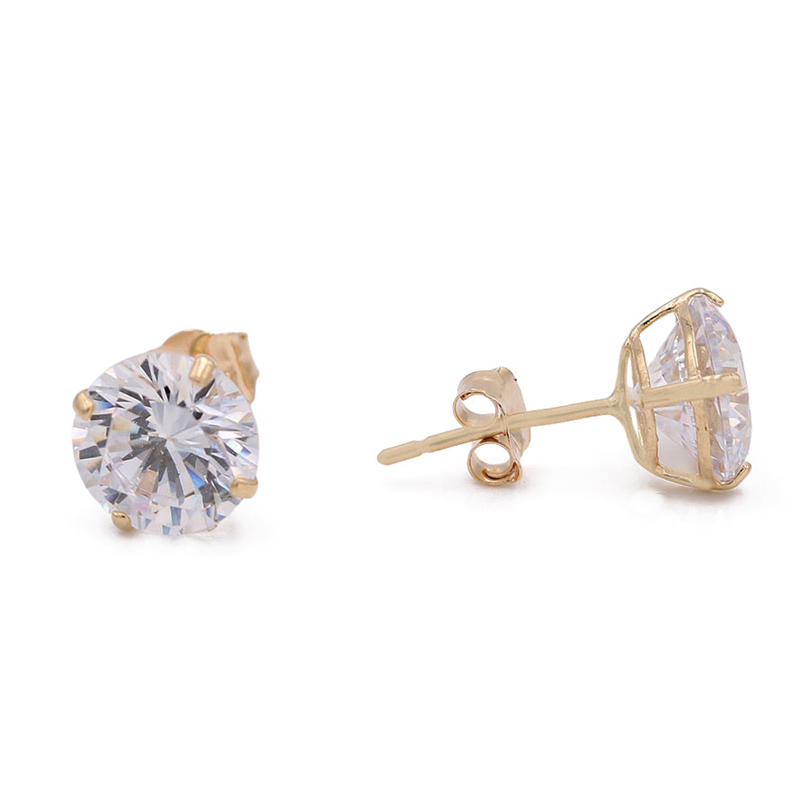 Yellow Gold 14k Fashion Earrings  With Cz