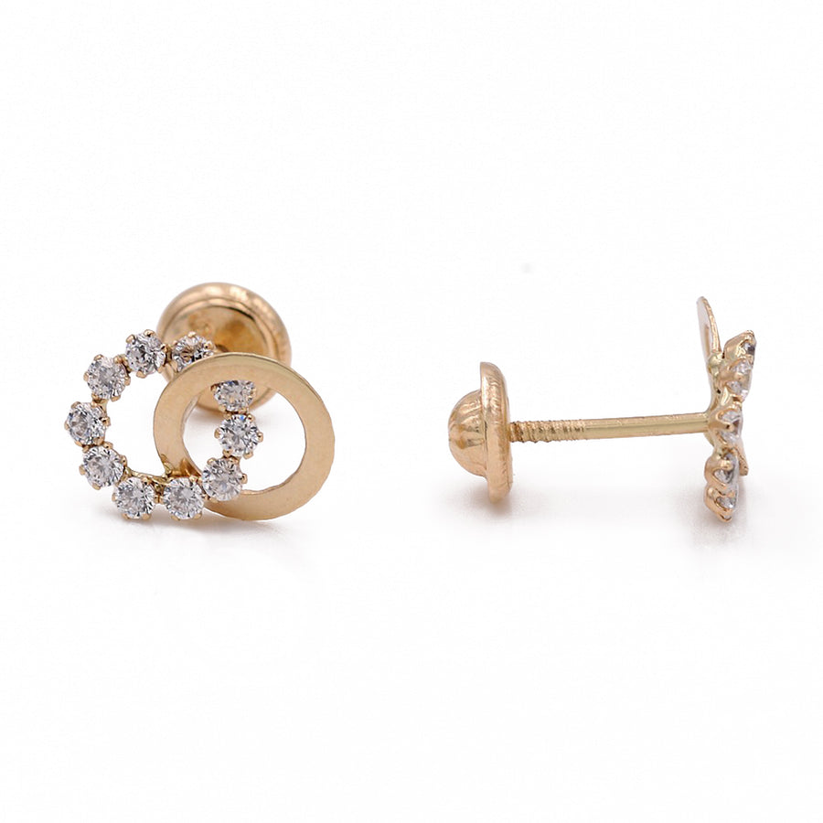 Yellow Gold 14k Fashion Earrings With cz