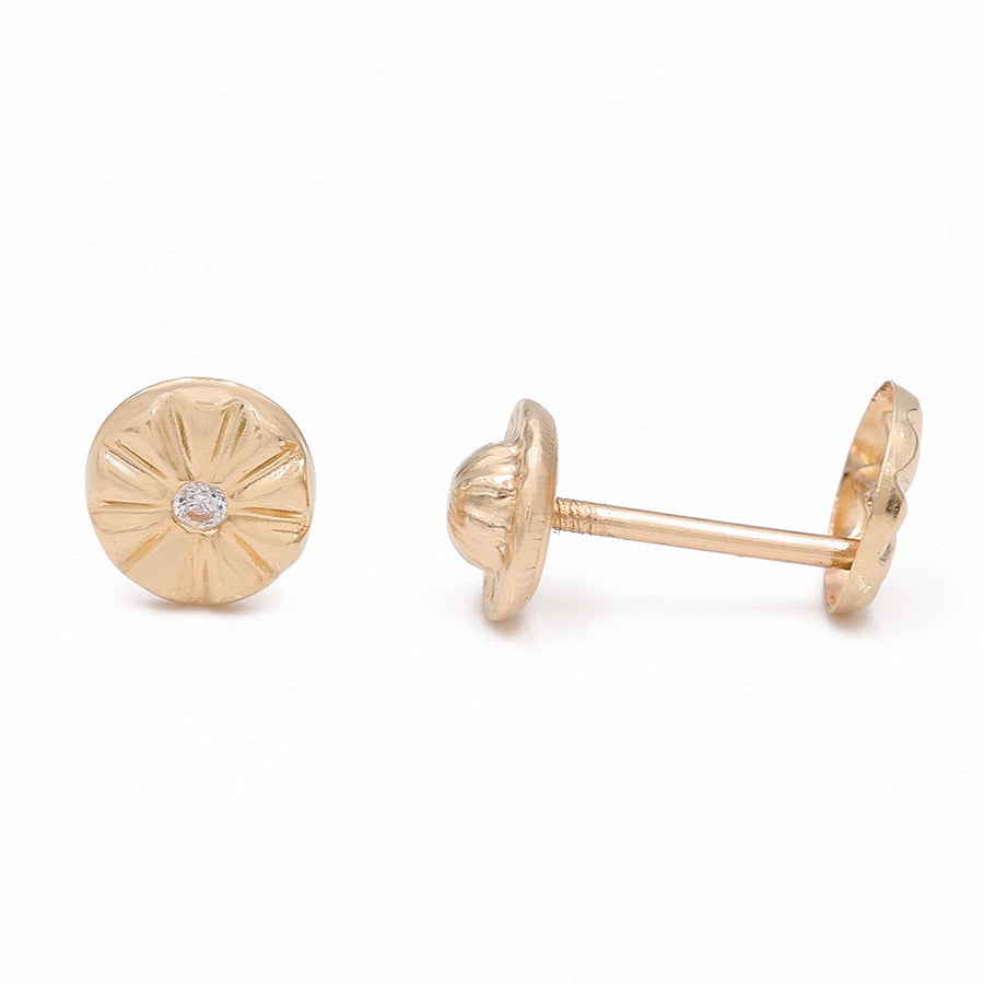 Yellow Gold 14k Round Earrings