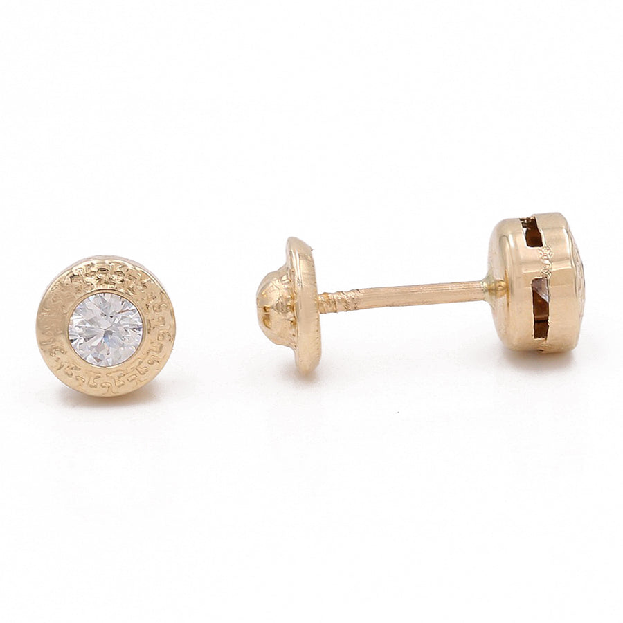 Yellow Gold 14k Round Earrings
