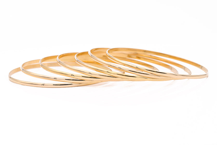 Buy Gold Plated Tri-color Semanario Bangle Bracelets Pulseras Semanario  Tres Colores Oro Laminado Fashion Jewelry Gift Size 6 Online in India - Etsy