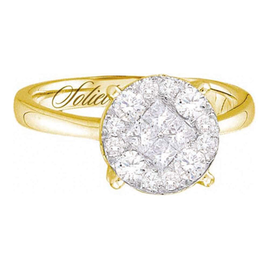 14k Yellow Gold Diamond Soleil Bridal Ring