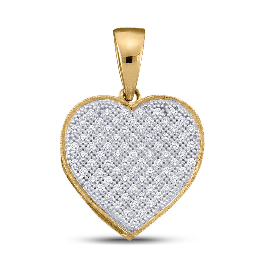 Small Heart Pendant With 0.10tw of Diamonds
