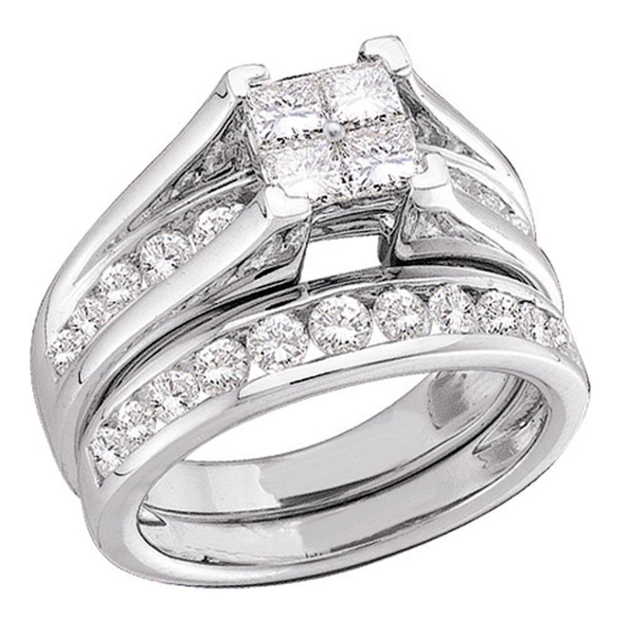 Princess Diamond Bridal Wedding Ring Set 1/2 Cttw
