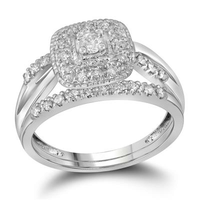 Round Diamond Bridal Wedding Ring Set 1/3 Cttw