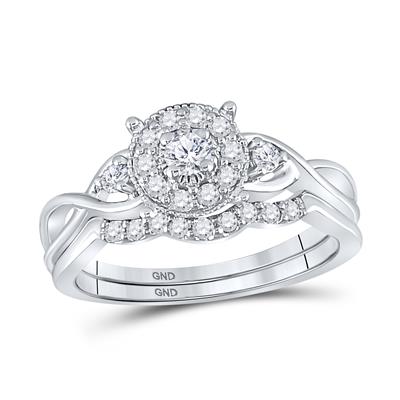 Diamond Bridal Wedding Ring Set 1/3 Cttw