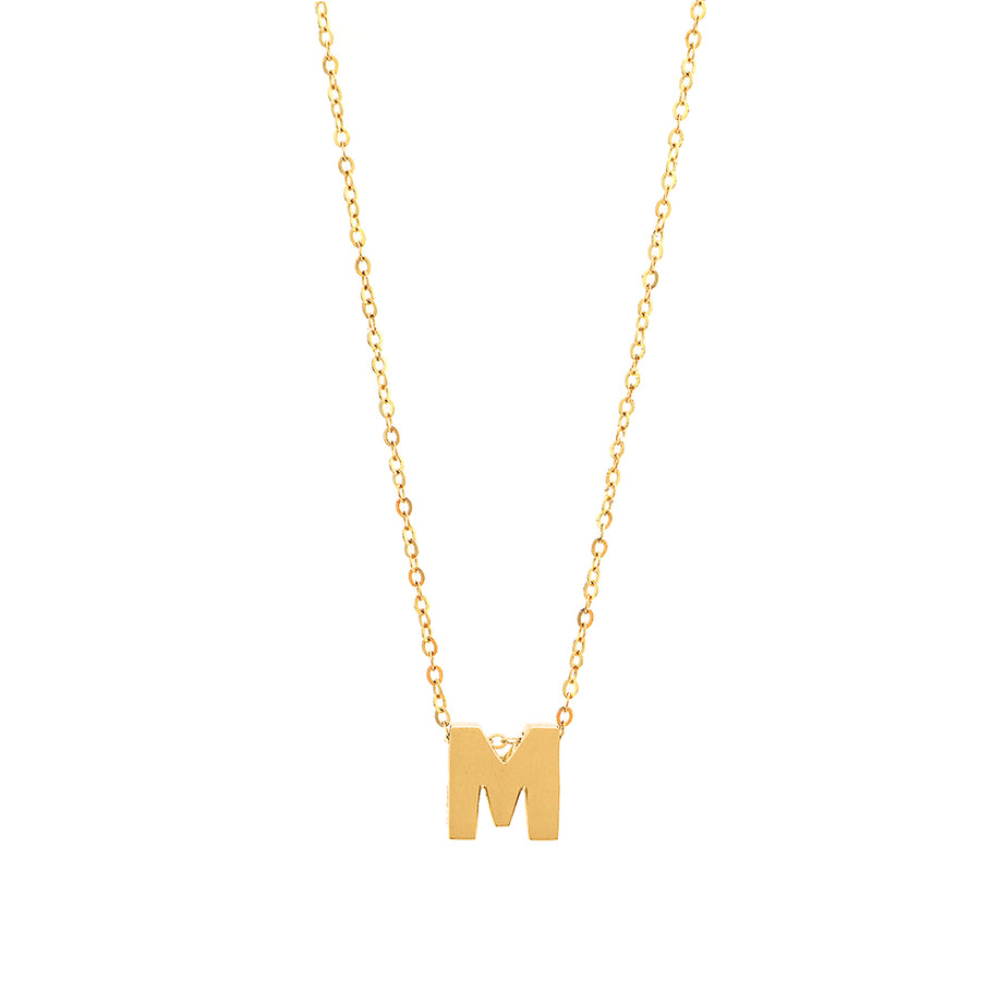 Initial M in 14k Yellow Gold