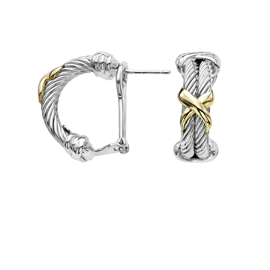 Gold +Silver Rhodium Earrings