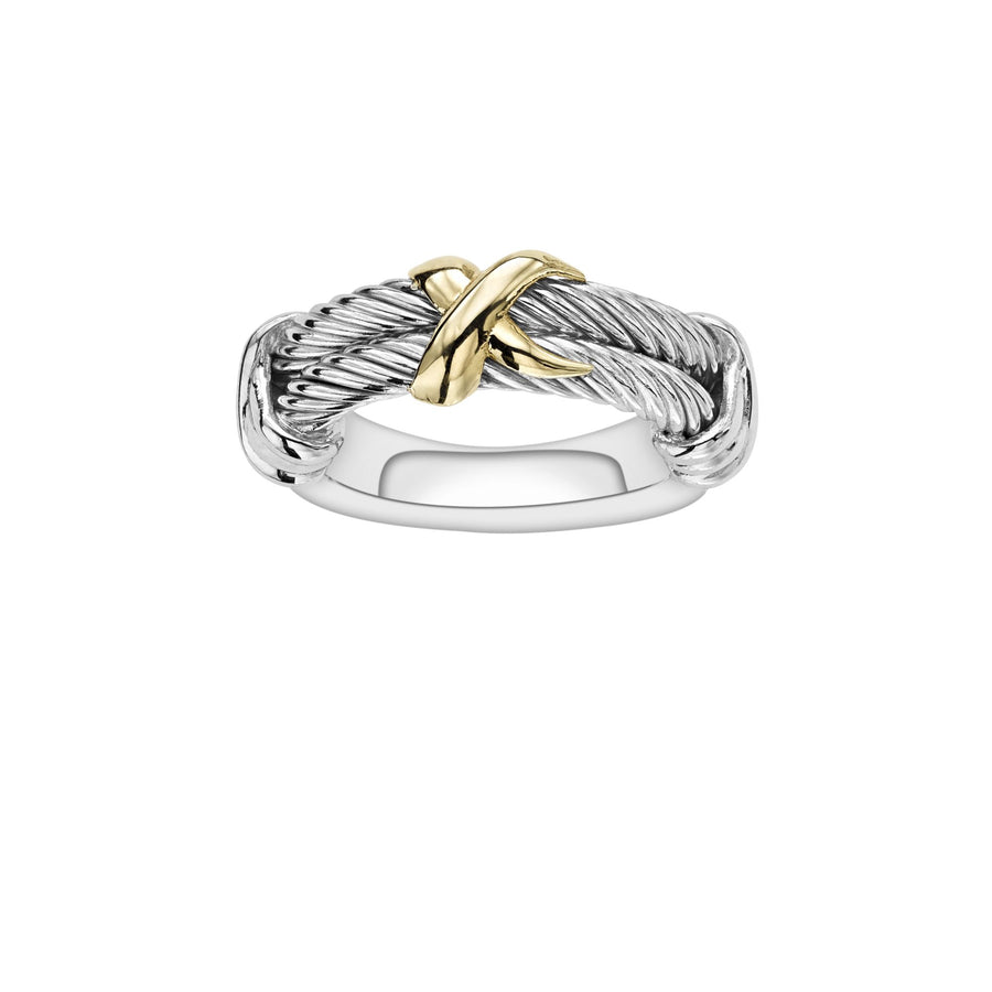 Gold +Silver Rhodium Ring
