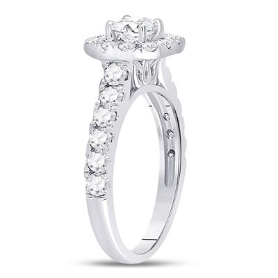 Round Diamond Solitaire Bridal Engagement Ring 1-1/2 Cttw (Certified)