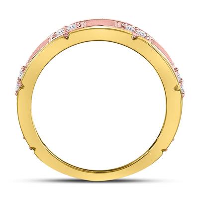 Round Diamond Wedding 2-stone Band Ring 1/4 Ctw