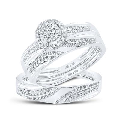 Diamond Matching Wedding Ring Set 1/4 Cttw