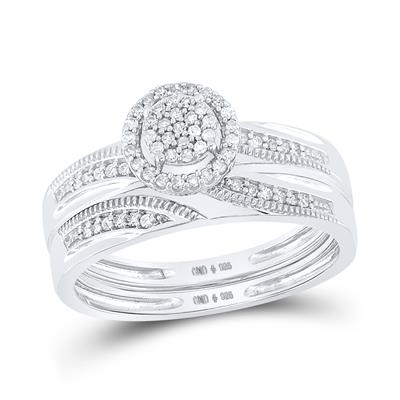 Diamond Matching Wedding Ring Set 1/4 Cttw