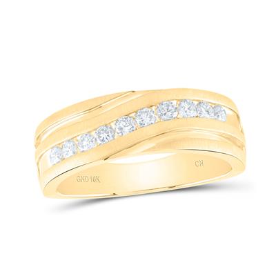 Round Diamond Wedding Band Ring 1/2 Cttw