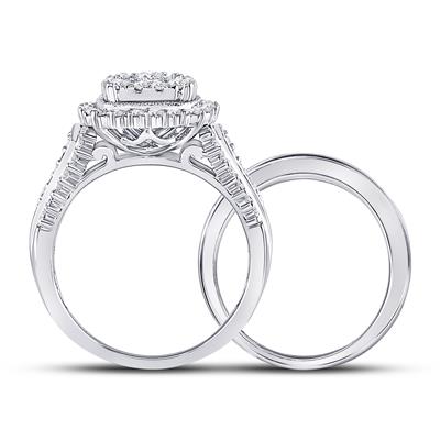 Round Diamond Bridal Wedding Ring Set 1-1/4 Cttw (Certified)