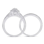 Round Diamond Pear-shape Bridal Wedding Ring Set 1/3 Cttw Miral Jewelry