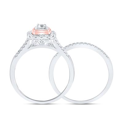 Round Diamond Bridal Wedding Ring Set 1/2 Cttw