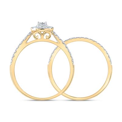 10kt Yellow Gold 3/4ctw-diamond Bliss Bridal Set 1 Halo