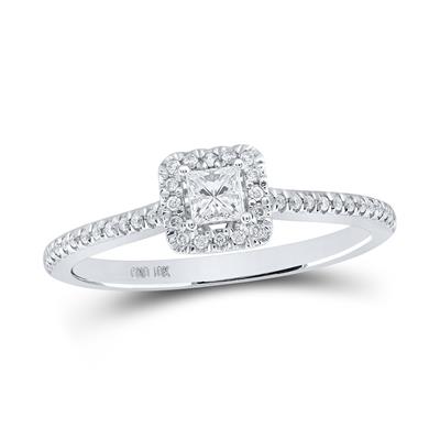 White Gold Engagement Ring With Diamonds