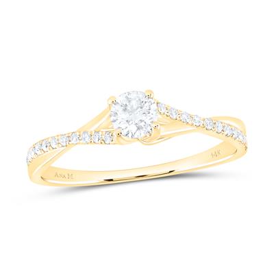 Yellow Gold 14k Diamonds Engagement Ring
