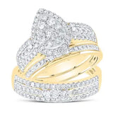 14kt Yellow Gold 1 5/8ctw-dia Ana M Trio Set Miral Jewelry