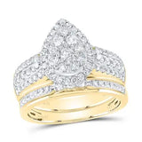 14kt Yellow Gold 1 5/8ctw-dia Ana M Trio Set Miral Jewelry